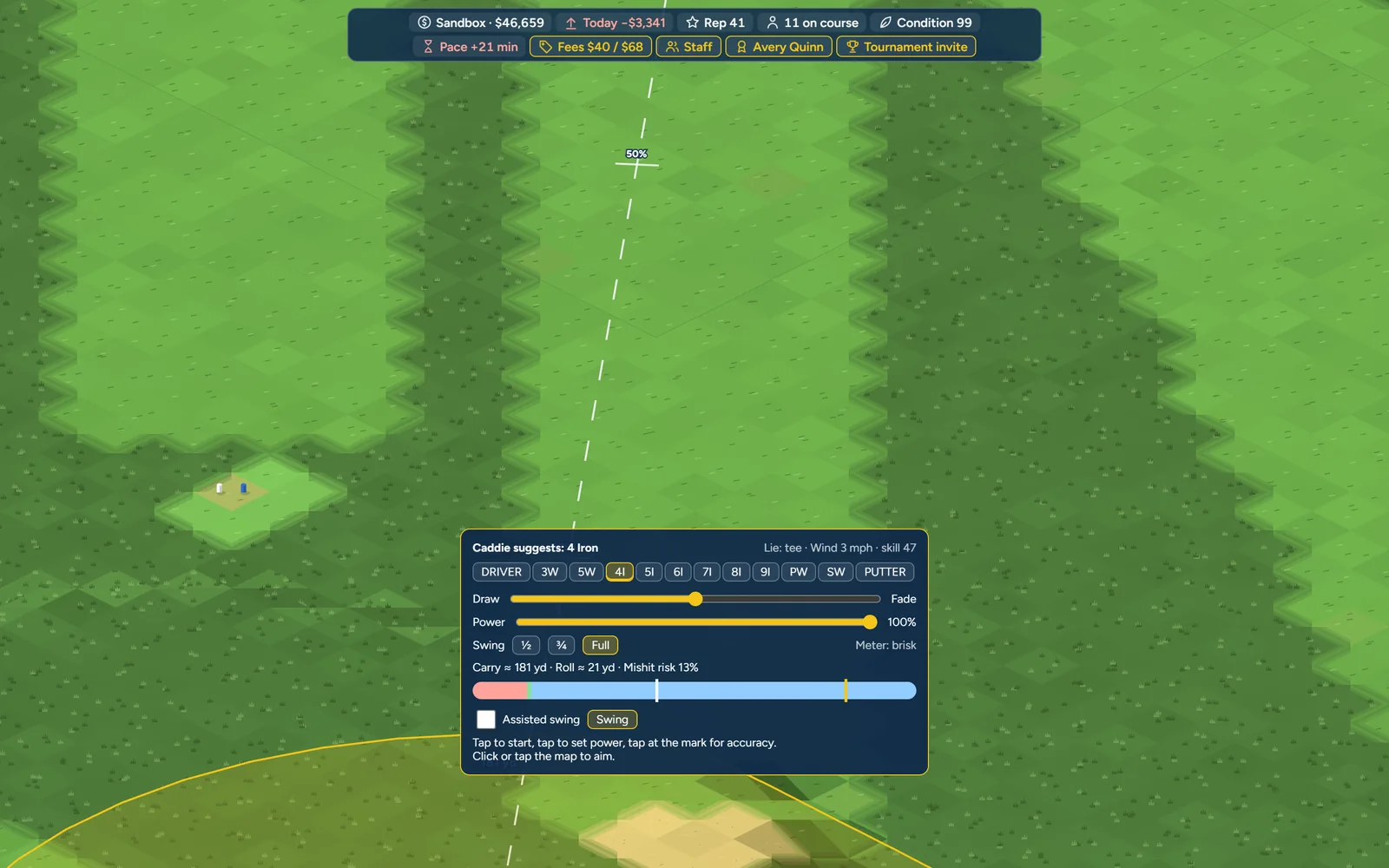 Playing a round with your own pro